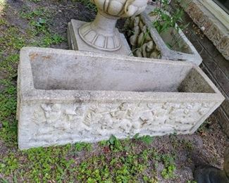 Concrete Planters marked Nina Studios Quakertown, PA
