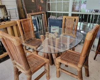 Tree Bamboo Table and Chairs Set