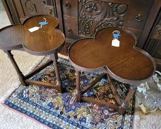 Vintage trefoil tables 