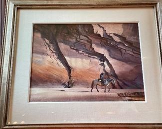 Original watercolor by artist William Matthews. Gallery/artist information included. Reference inventory #23. $2200
