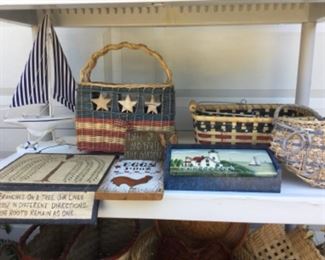 Fourth decor, sailboat, slate sign