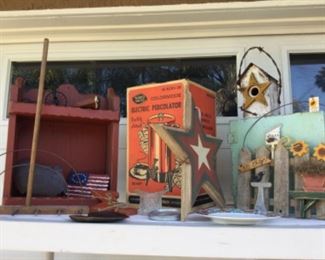 Electric percolator in box, wall art,