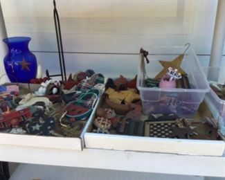 Bins of crafts and decor