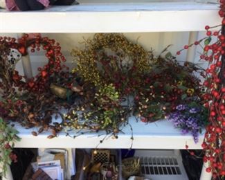 Faux silk berries and greens