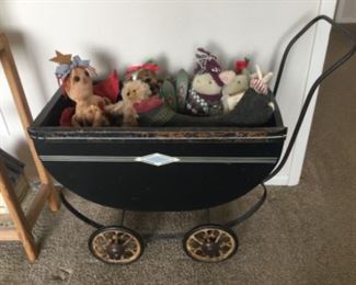 Antique doll pram, or doll carriage, 