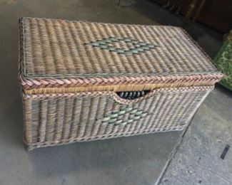 Wicker chest, bench, storage, you decide