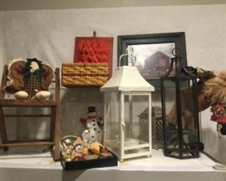 Lanterns for timer candles, sewing box,