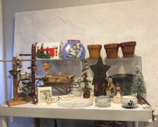 Display racks, wood wagon, decor