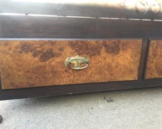 Detail of drawer on footboard of bed, or,… nice art nouveau design