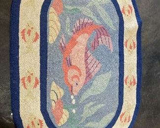Hooked fish rug!