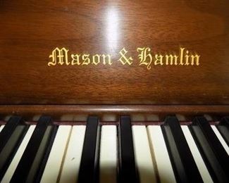 MASON & HAMLIN UPRIGHT PIANO AND STOOL