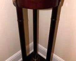 MARBLE-TOPPED PLANT STAND