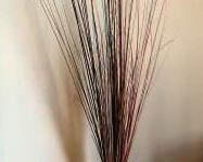 LARGE POTTERY VASE  WITH REEDS