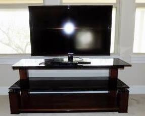 SONY 42" HD LED TV AND ENTERTAINMENT CONSOLE