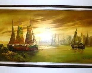 "SAILBOATS" WALL DECOR