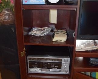 Stereo has turntable, cassette, and 8 track