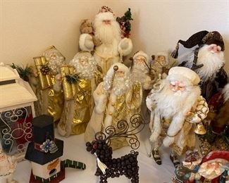 Old world cloth Santas