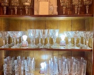Fostoria stemware $8.00 each piece, mix and match, set discount 