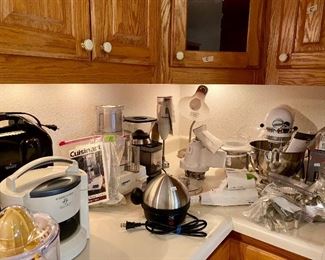 all like new small appliances, plus new KitchenAid  mixer