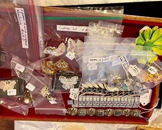 Lots of great vintage costume jewelry, see next three photos