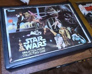 Vintage Kenner Star Wars Mini-Action Figure Collector's Case W/ Trays & Stickers