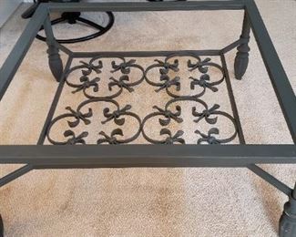 Glass and Metal Coffee Table