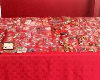 Table of Costume Jewelry 
