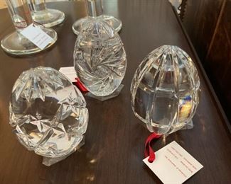crystal egg paperweights