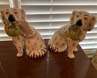 vintage staffordshire pair