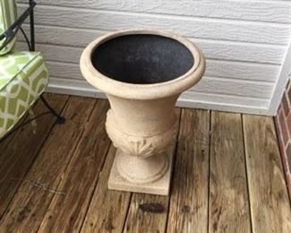 one of a pair lightweight outdoor urns