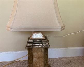 mother of pearl lamp with custom shade