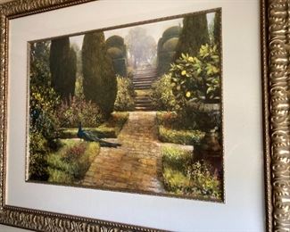 framed garden print