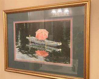 framed watercolor print