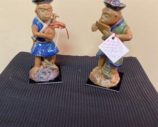 Chinese folk art musical mud monkeys