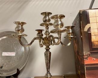 Vintage Paul Revere silver-plated 5 arm candelabra