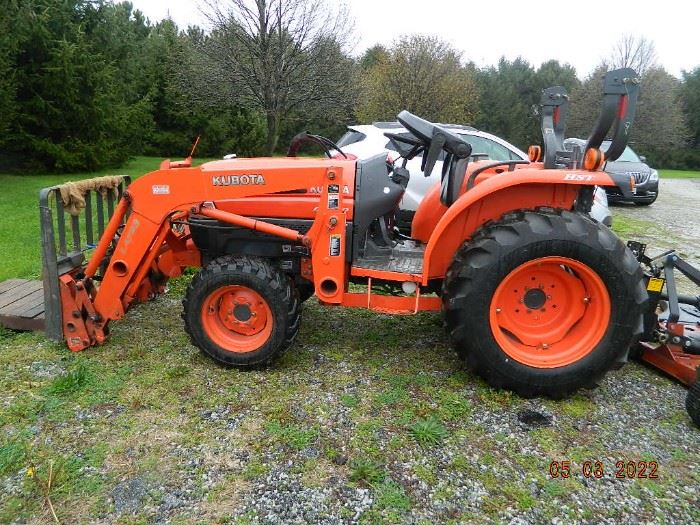 Kubota tractor with attachments