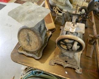 vintage scale/sewing machine