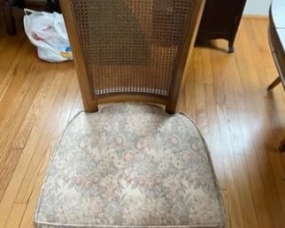 6 tapestry chairs for dining table (2 have arms) 