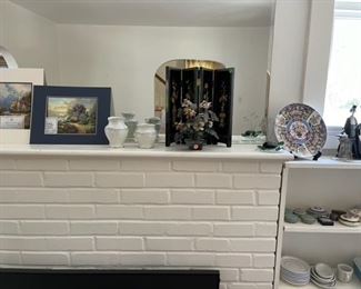 semi precious stone tree and screen 