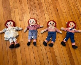 Original Vintage Raggedy Ann and Andy dolls 