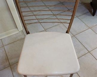 4 mid century folding metal chairs in excellent condition 