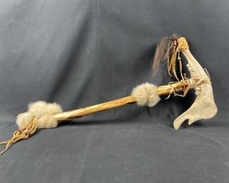 Native American Indian Deer Jawbone Axe