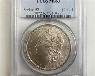 1878-8TF Morgan Silver Dollar PCGS MS63