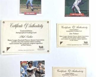 (3) HOF Autos: Frank Robinson, Jim Palmer, Niekro