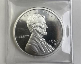 1oz Troy Silver Round, 1909-VDB Proof Style .999 BU