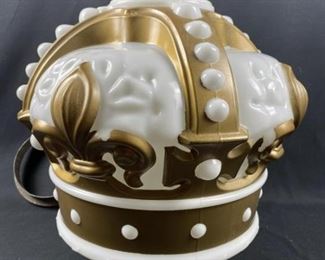 Original Standard Oil Gold Crown Gas Pump Globe, measures approx. 17" x 17" x 17"