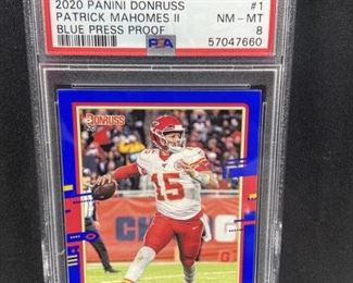 Blue Press Proof 2020 Patrick Mahomes Panini Donruss NM/MT 8