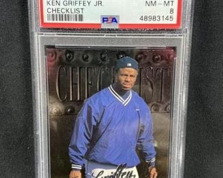 (Checklist) 1999 Ken Griffey Jr Metal Universe PSA NM/MT 8