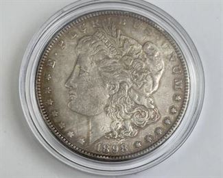1898 Morgan Silver Dollar, U.S. $1 Coin, XF/AU