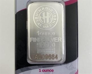 1oz Silver Bar, NADiR Carded .999